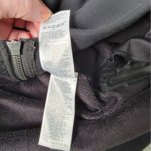 Athleta Cozy Karma Funnel Neck Sweatshirt Black Women’s SM Soft Fleece Lined - Picture 8 of 10